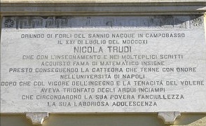 Forli del SannioEpitaffio Nicola Trudi, matematico